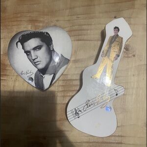 2 ceramic Elvis Presley containers